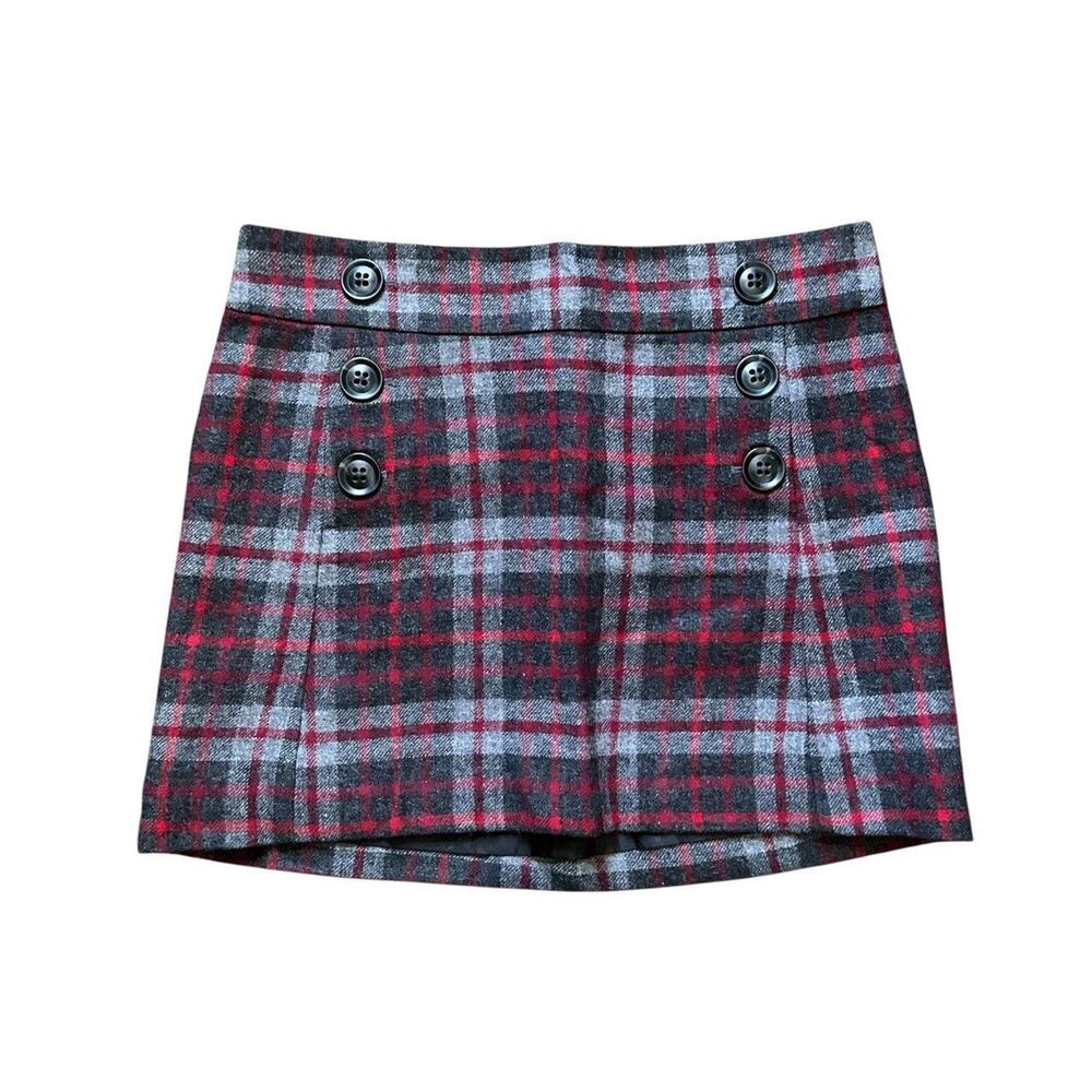 Gap Dark Multicolor Plaid Mini Skirt: Y2K, 2000s